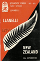 Llanelli v New Zealand 1972 rugby  Programmes